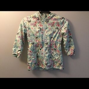 H&M Girls rain jacket with butterflies
